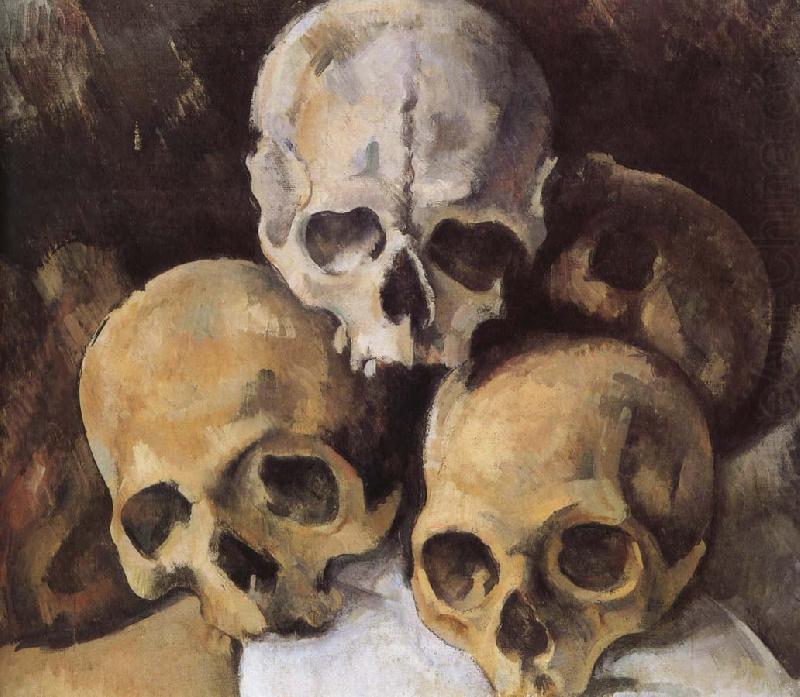 skull pyramid, Paul Cezanne